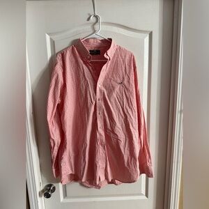 Southern Point Co Hadley Pink White Button Up Sz L. D-1201